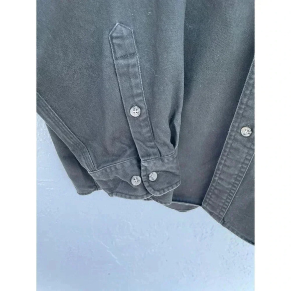 Carhartt Mens Long Sleeve Button Down Denim Shirt Jacket Military Green Sz 2XL - Picture 5 of 10